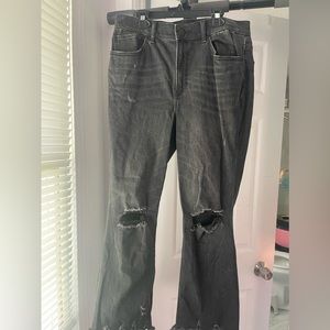 Express Black jeans flare bottoms size 8